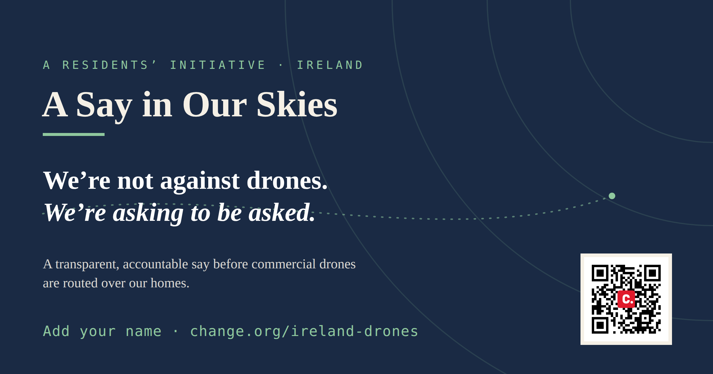 Social banner (flat) — A Say in Our Skies